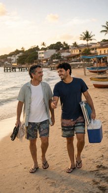 pai-filho-adulto-praia-cidade-pequena-golden-hour-9x16-v2